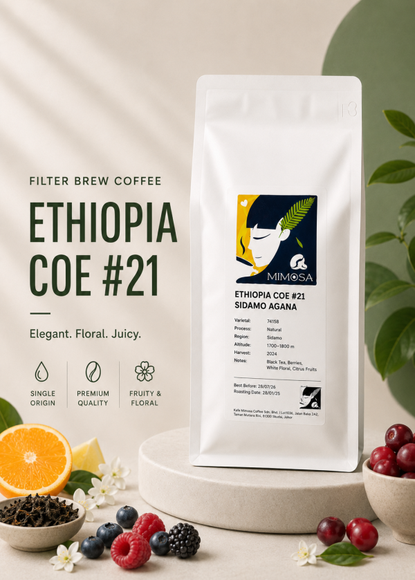 MIMOSA Filter Brew Coffee: ETHIOPIA COE #21 SIDAMO AGANA | 74158 Natural