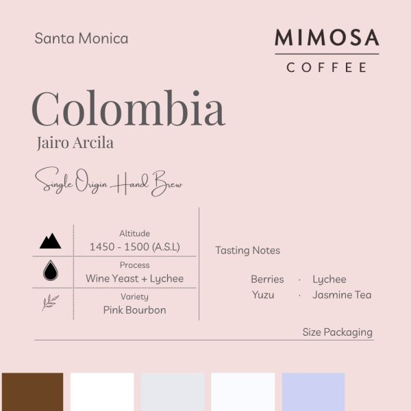 MIMOSA Single Origin Hand Brew Coffee Bean | COLOMBIA SANTA MONICA LYCHEE | 哥伦比亚 🇨🇴 圣莫尼卡 荔枝